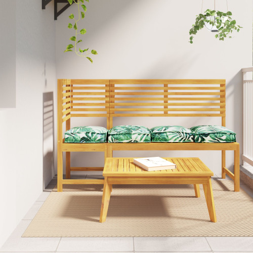 vidaXL Kudde Löv 4 pcs Bladmönster 40 x 40 x 8 cm Oxford Tyg
