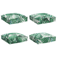 Produktbild för Kudde Löv 4 pcs Bladmönster 40 x 40 x 8 cm Oxford Tyg