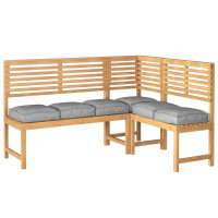Produktbild för Kudde 6 pcs Grå 40 x 40 x 8 cm Oxford Tyg