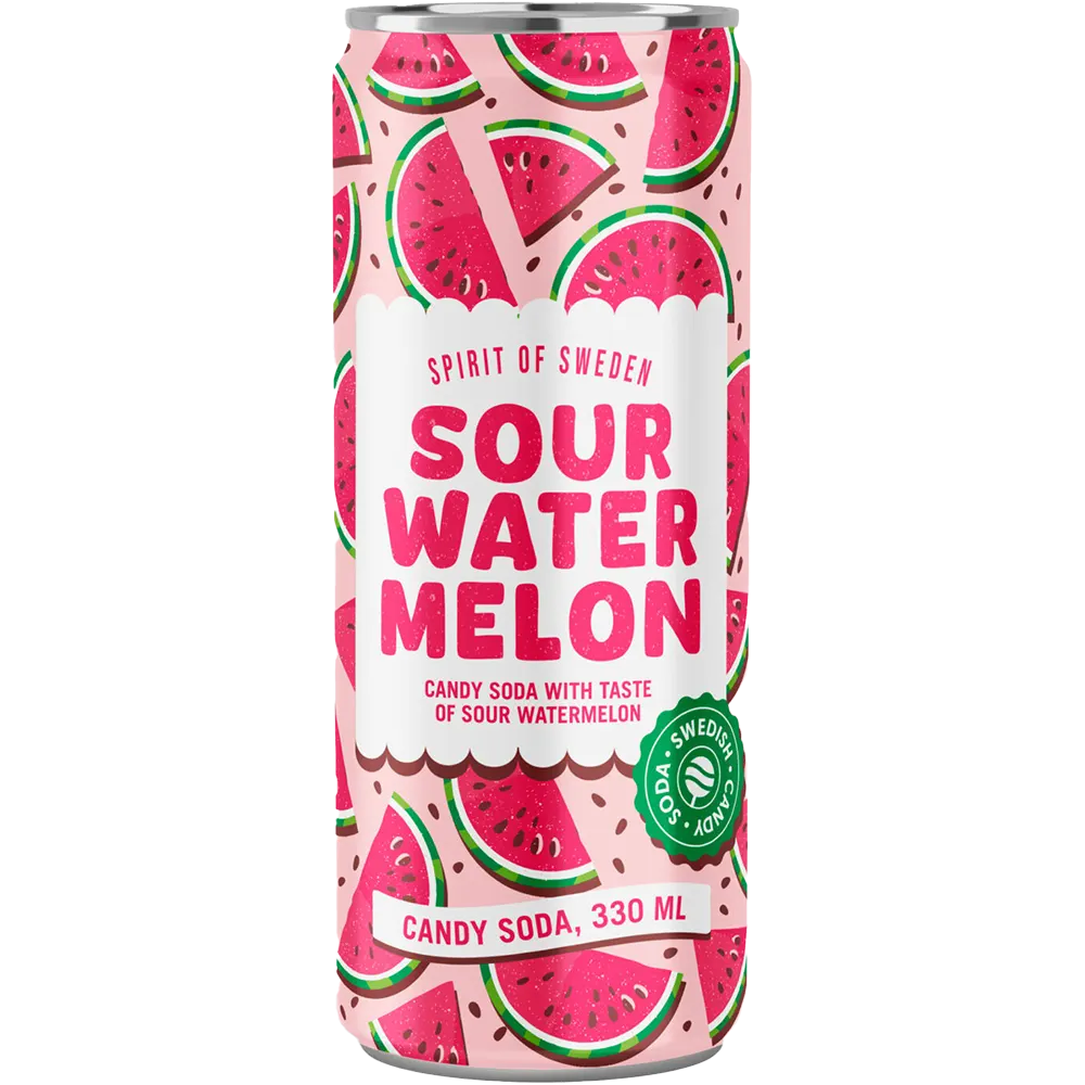 Produktbild för Sour Watermelon Läsk 33 cl
