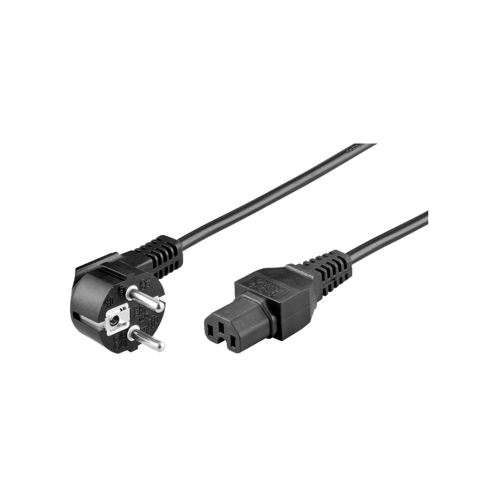 Produktbild för goobay - strömkabel - IEC 60320 C15 till power CEE 7/7 - 2 m