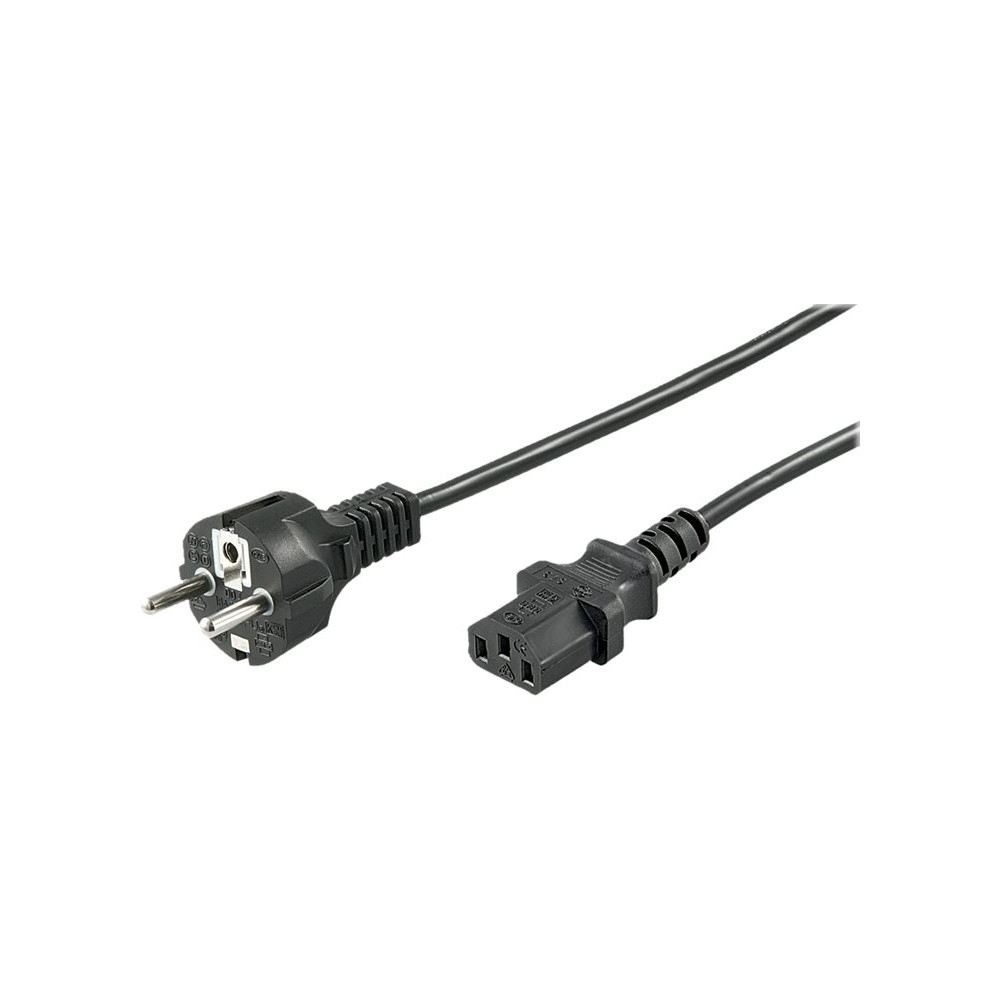 Produktbild för goobay - strömkabel - power IEC 60320 C13 till power CEE 7/7 - 3 m