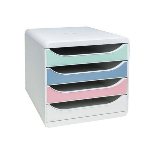 EXACOMPTA Blankettbox Bigbox Autentik 4låd. pastel