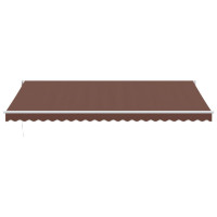 Produktbild för Markis automatiskt infällbar 500x300 cm brun