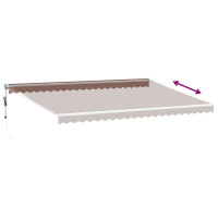 Produktbild för Markis automatiskt infällbar 500x300 cm brun