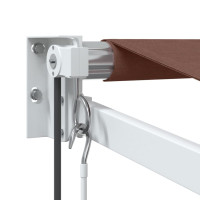 Produktbild för Markis automatiskt infällbar 500x300 cm brun