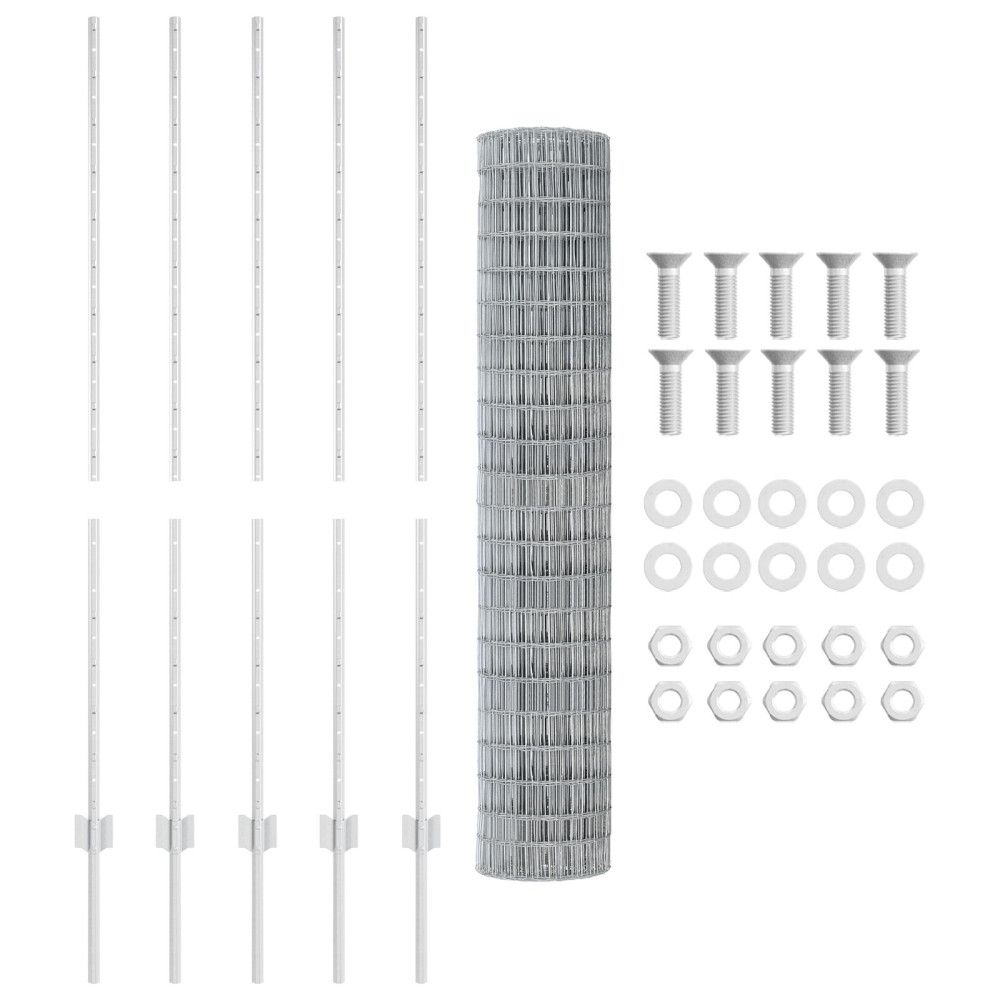 Produktbild för Euro Staket med Stöd 10 x 1,4 m Galvaniserat stål Silver Mesh
