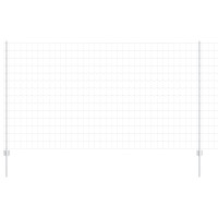 Produktbild för Euro Staket med Stöd 10 x 1,4 m Galvaniserat stål Silver Mesh