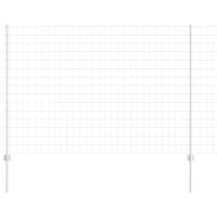 Produktbild för Euro Staket med Stöd 10 x 1,6 m Galvaniserat stål Silver Mesh