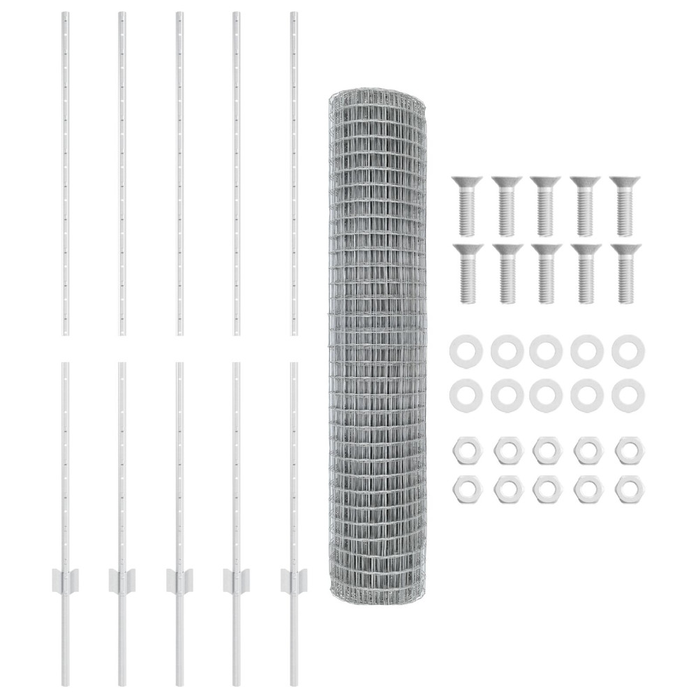 Produktbild för Euro Staket med Stöd 10 x 1,4 m Galvaniserat stål Silver Mesh