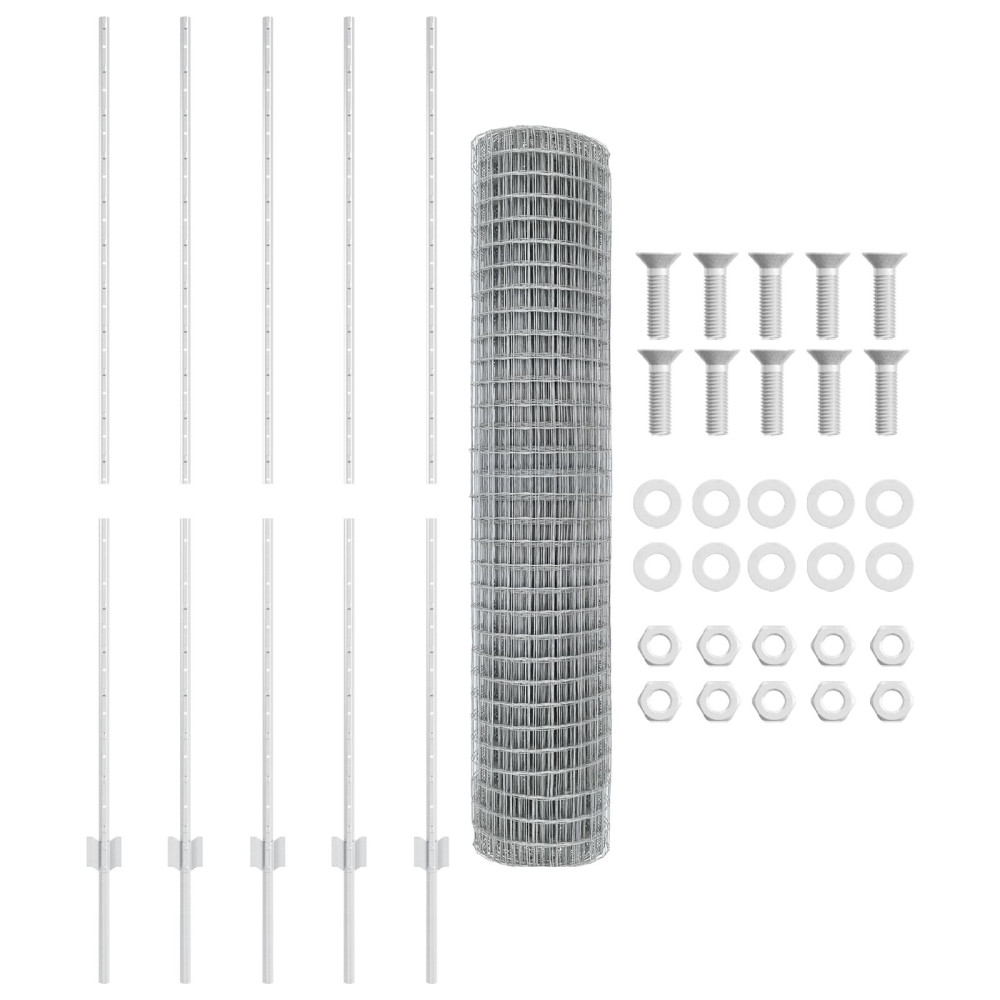 Produktbild för Euro Staket med Stöd 10 x 1,5 m Galvaniserat stål Silver Mesh