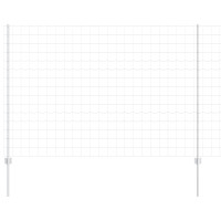 Produktbild för Euro Staket med Stöd 10 x 1,5 m Galvaniserat stål Silver Mesh