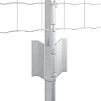 Produktbild för Euro Staket med Stöd 25 x 0,4 m Galvaniserat stål Silver Mesh