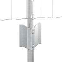 Produktbild för Euro Staket med Stöd 25 x 0,6 m Galvaniserat stål Silver Mesh
