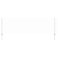 Produktbild för Euro Staket med Stöd 25 x 0,8 m Galvaniserat stål Silver Mesh