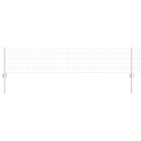 Produktbild för Euro Staket med Stöd 50 x 0,4 m Galvaniserat stål Silver Mesh