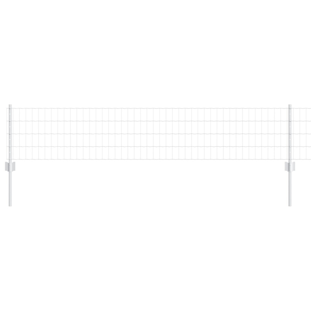 Produktbild för Euro Staket med Stöd 50 x 0,4 m Galvaniserat stål Silver Mesh