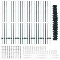 Produktbild för Kedjegaller med stolpe 25 x 1,5 m Galvaniserat stål Grön Mesh