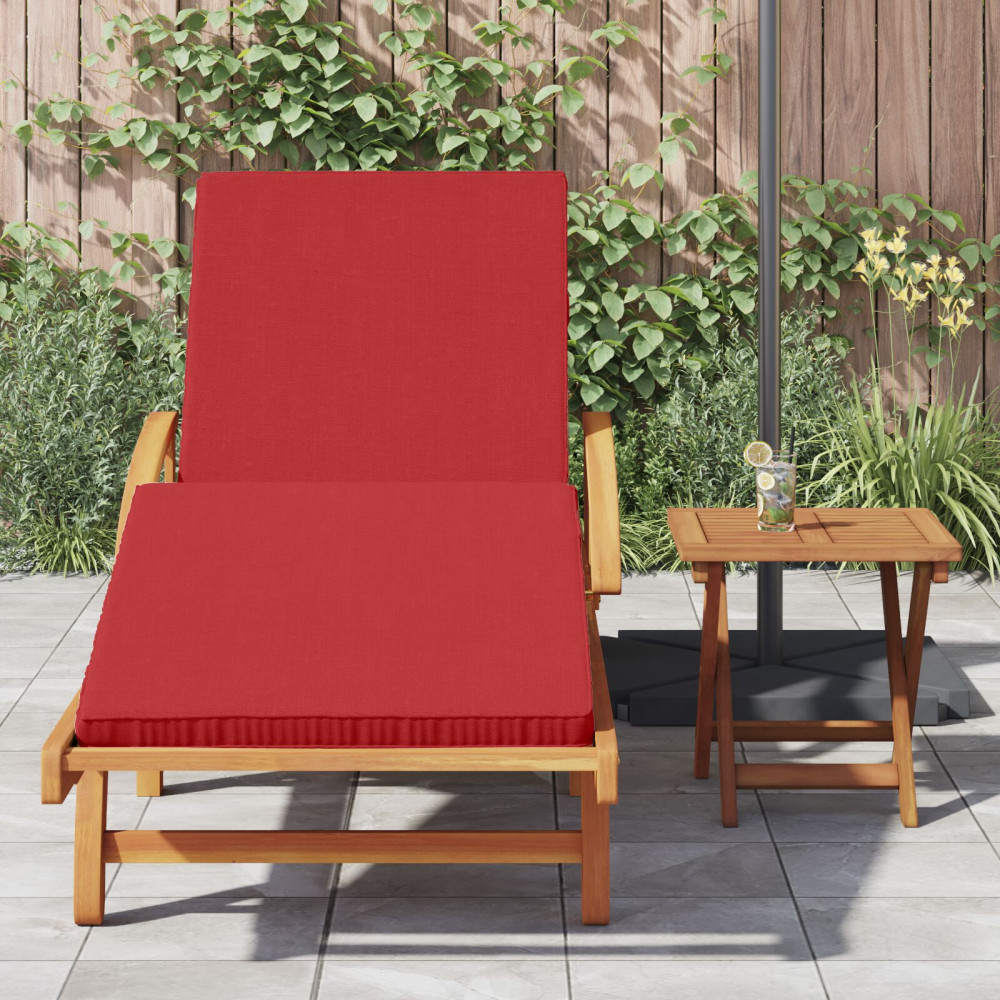 Produktbild för Solstol Röd 200 x 67 x 84 cm Massivt Akaciaträ