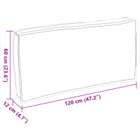 Produktbild för Kudde Antracit 120 x 60 x 12 cm Oxford Tyg