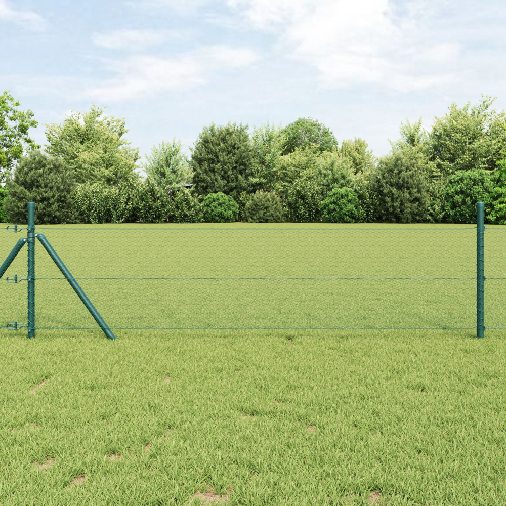 Produktbild för Hexagonstängsel Grön 1,4 x 50 m PVC