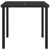 Produktbild för Trädgårdsbord Svart 80 x 80 x 73 cm Metall
