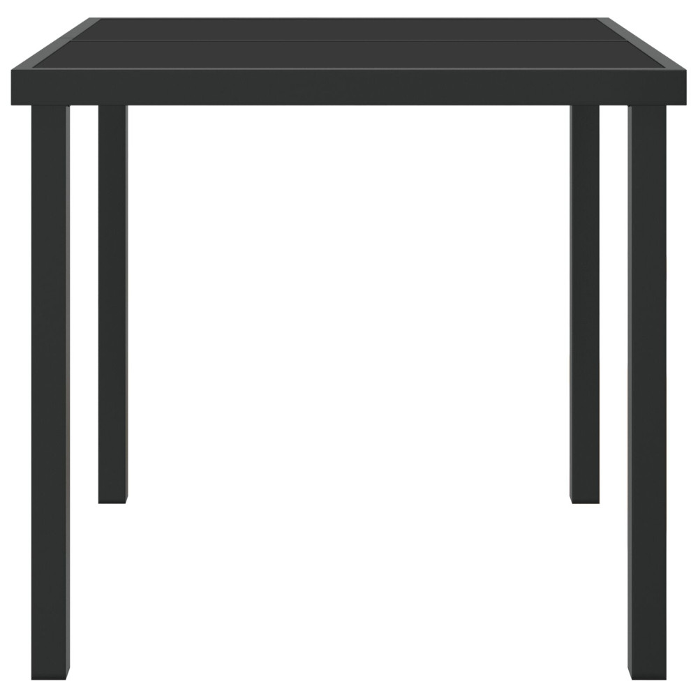 Produktbild för Trädgårdsbord Svart 80 x 80 x 73 cm Metall