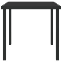 Produktbild för Trädgårdsbord Svart 80 x 80 x 73 cm Metall