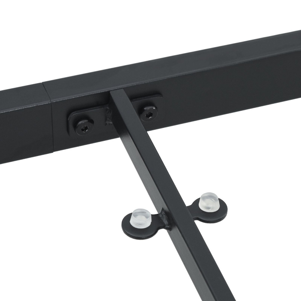Produktbild för Trädgårdsbord Svart 80 x 80 x 73 cm Metall