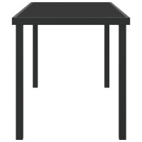 Produktbild för Trädgårdsbord Svart 140 x 70 x 73 cm Metall