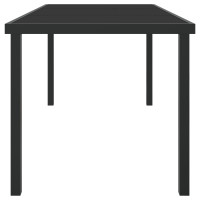 Produktbild för Trädgårdsbord Svart 160 x 80 x 73 cm Metall