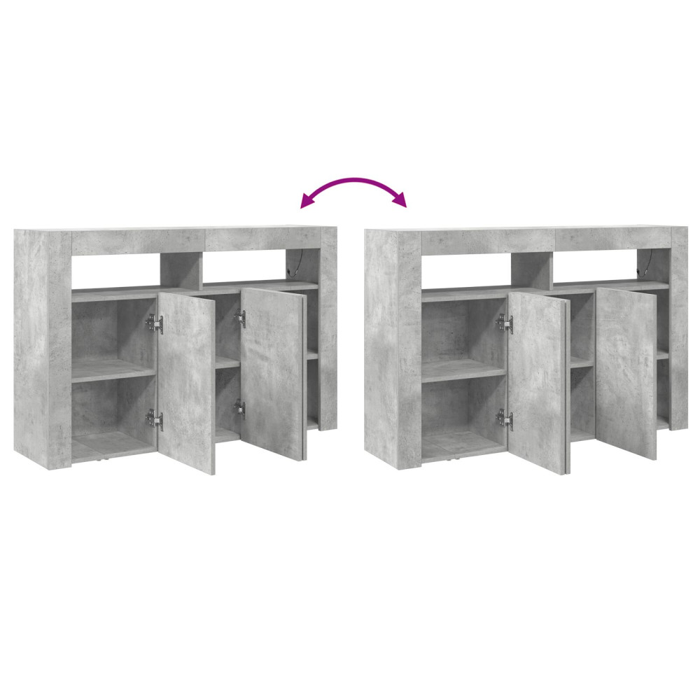 Produktbild för Sideboard Betonggrå 116 x 30 x 75 cm Konstruerat trä