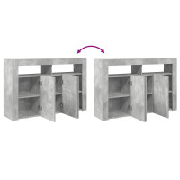 Produktbild för Sideboard Betonggrå 116 x 30 x 75 cm Konstruerat trä
