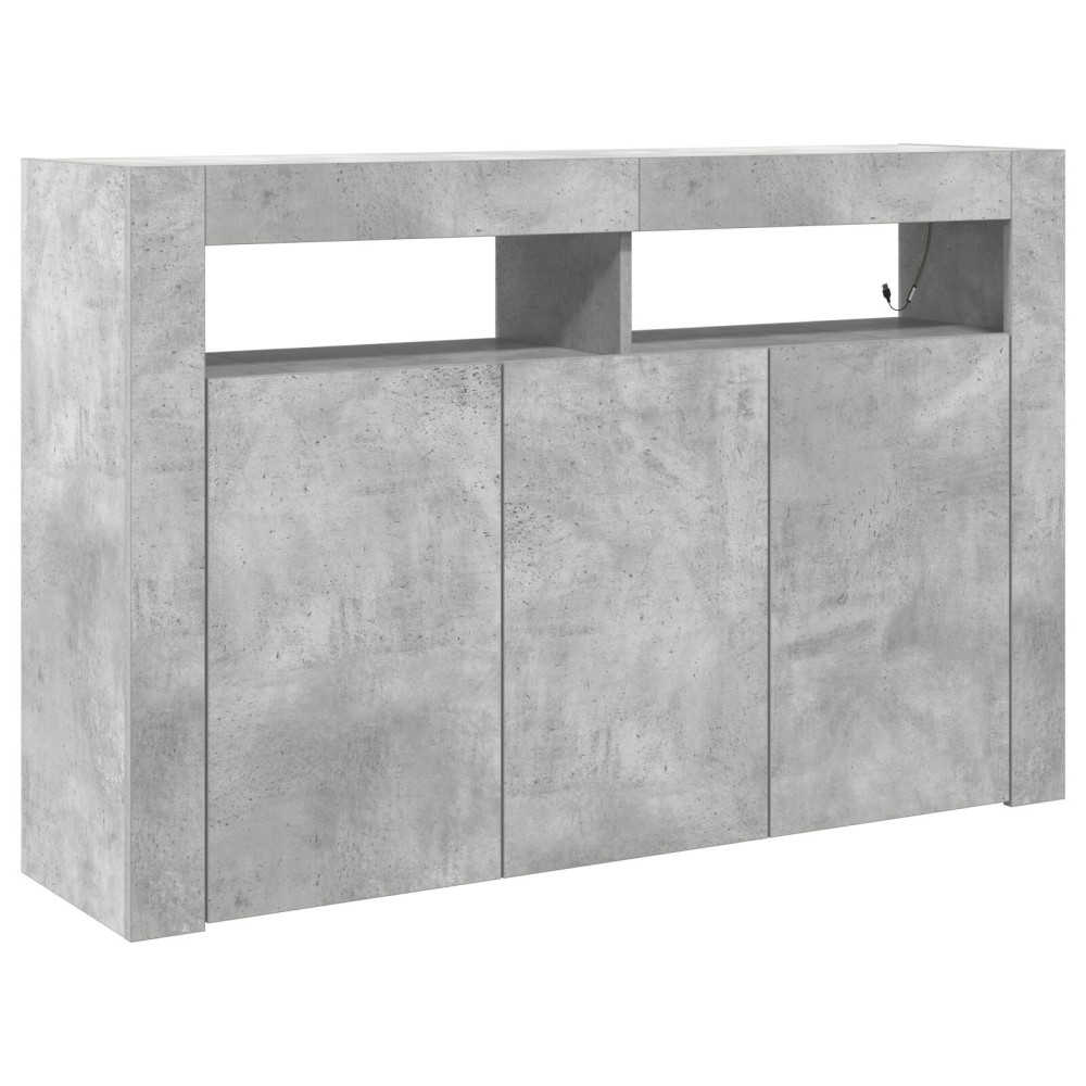 Produktbild för Sideboard Betonggrå 116 x 30 x 75 cm Konstruerat trä
