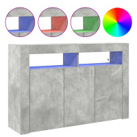 Produktbild för Sideboard Betonggrå 116 x 30 x 75 cm Konstruerat trä