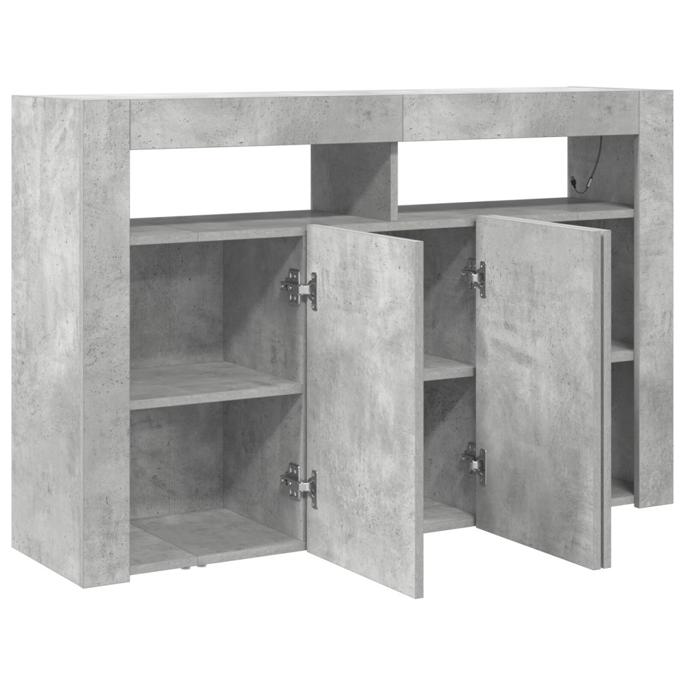 Produktbild för Sideboard Betonggrå 116 x 30 x 75 cm Konstruerat trä