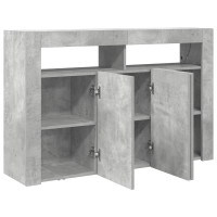 Produktbild för Sideboard Betonggrå 116 x 30 x 75 cm Konstruerat trä