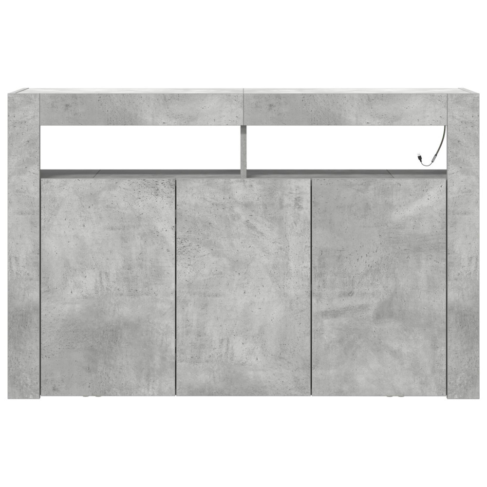 Produktbild för Sideboard Betonggrå 116 x 30 x 75 cm Konstruerat trä