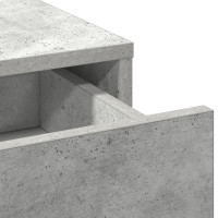 Produktbild för Smyckebord med spegelbelysning 3 pcs Grå Konstruerat trä
