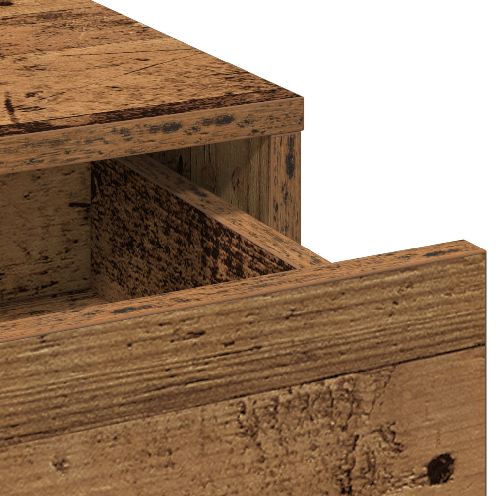 Produktbild för Smyckebord med spegelbelysning 3 pcs Brun Konstruerat trä