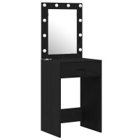Produktbild för Smyckebord 2 pcs Svart 50 x 41 x 135 cm Konstruerat trä