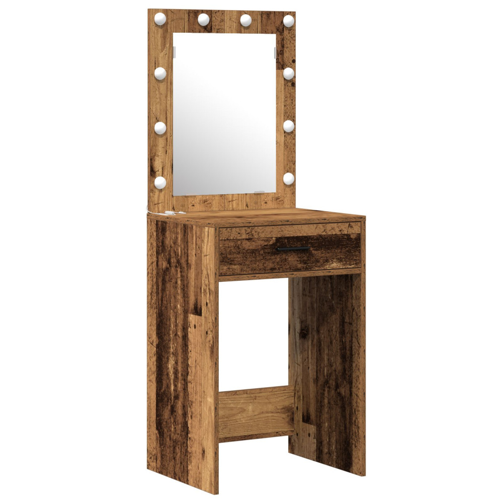 Produktbild för Smyckebord med låda 2 pcs Brun 50 x 41 x 135 cm Konstruerat trä