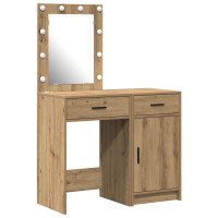 Produktbild för Smyckebord med låda 2 pcs Brun 50 x 41 x 135 cm Konstruerat trä