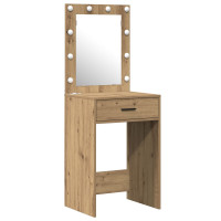 Produktbild för Smyckebord med låda 2 pcs Brun 50 x 41 x 135 cm Konstruerat trä