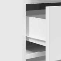 Produktbild för Smyckebord med låda Vit 50 x 41 x 135 cm Konstruerat trä