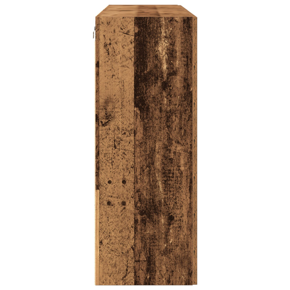 Produktbild för Väggskåp 2 pcs Gammalt trä 69,5 x 34 x 90 cm Konstruerat trä