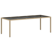 Produktbild för Trädgårdsmöbelset 11 pcs Beige konstrotting