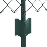 Produktbild för Kedjegaller med stolpe 25 x 0,8 m PVC-belagda stål Grön Mesh