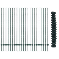 Produktbild för Kedjegaller med stolpe 25 x 1,6 m PVC-belagda stål Grön Mesh