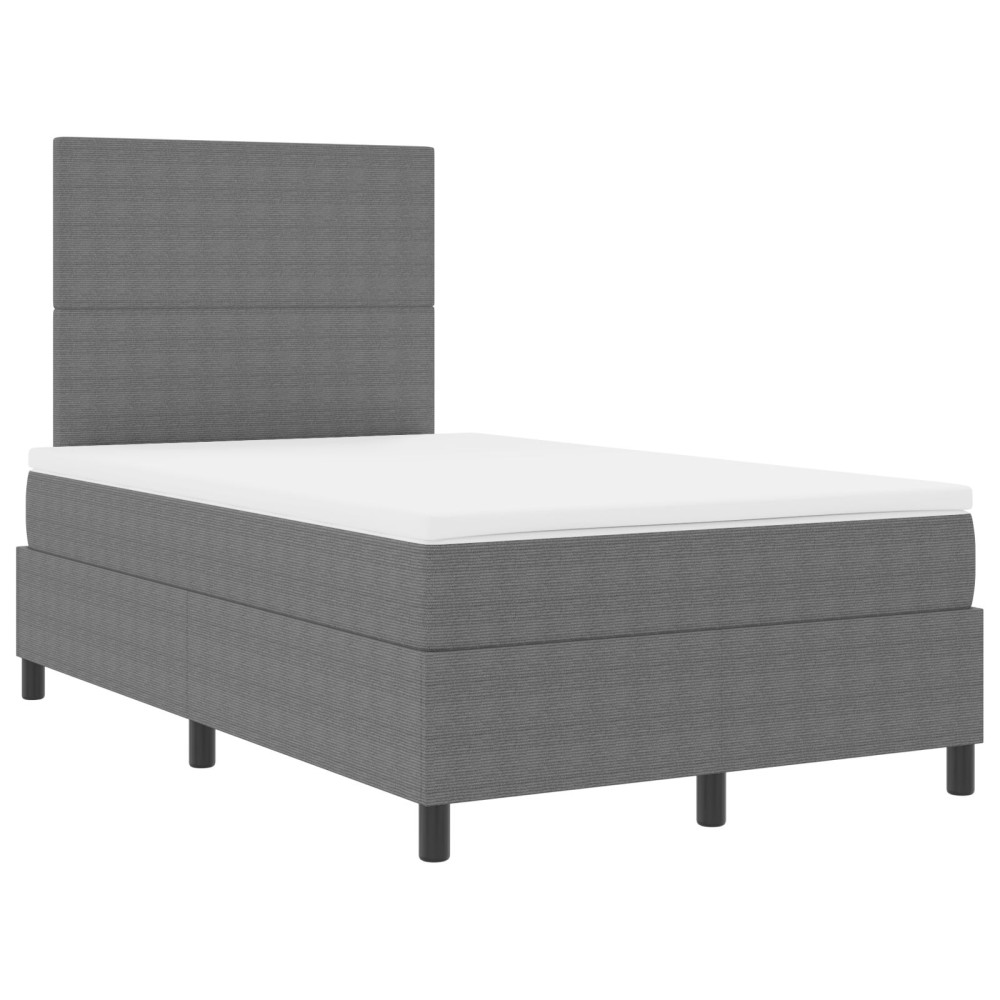 Produktbild för Bäddfjäder Ljusgrå och vit. 120 x 200 cm Kordread tyg
